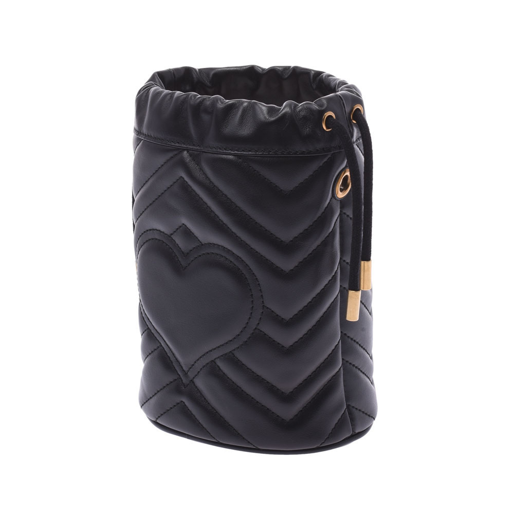 Gucci Baguette GG Black Shoulder Marmont Leather Bag